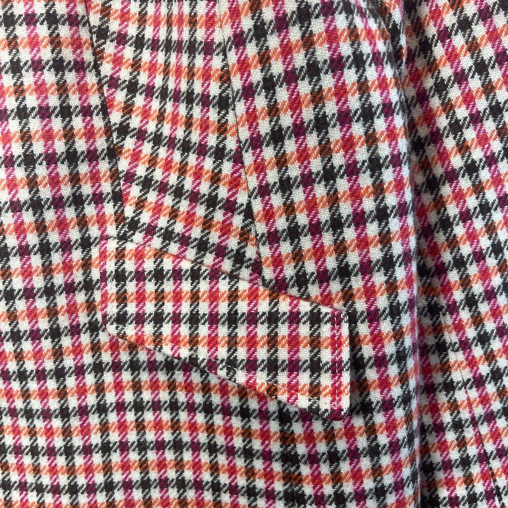 Talbots Blazer Womens 18W Plaid Houndstooth Career Classic Preppy Tailored Chic - Picture 6 of 16